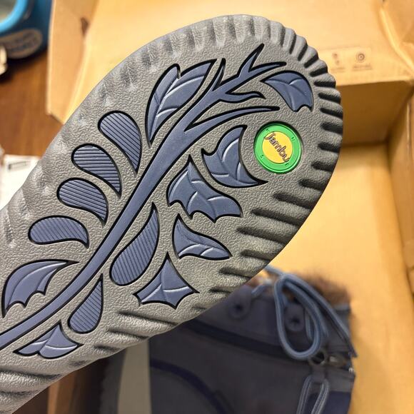 Jambu Denali Waterproof Boots 8 Blue NWT Faux Fur Ankle Booties Snow Winter Lace - Picture 5 of 8